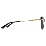 Bottega Veneta - Cat Eye Optical Glasses in Recycled Acetate - Black Transparent - Bottega Veneta Eyewear