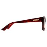 Bottega Veneta - Square Optical Glasses in Acetate - Havana Transparent - Bottega Veneta Eyewear