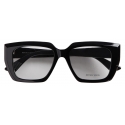 Bottega Veneta - Square Optical Glasses in Acetate - Black Transparent - Bottega Veneta Eyewear