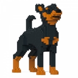 Jekca - Dwarf Pinscher - Dog - 01S-M01 - Lego - Sculpture - Construction - 4D - Brick Animals - Toys