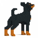 Jekca - Dwarf Pinscher - Dog - 01S-M01 - Lego - Sculpture - Construction - 4D - Brick Animals - Toys