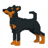 Jekca - Dwarf Pinscher - Dog - 01S-M01 - Lego - Sculpture - Construction - 4D - Brick Animals - Toys