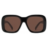 Stella McCartney - Occhiali da Sole Squadrati Oversize - Nero Lucido - Occhiali da Sole - Stella McCartney