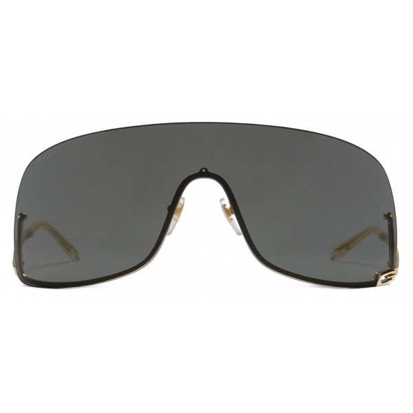 Gucci - Mask Sunglasses - Gold Grey - Gucci Eyewear