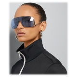 Gucci - Occhiale da Sole a Mascherina - Argento Blu - Gucci Eyewear