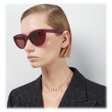 Gucci - Occhiale da Sole Cat Eye - Bordeaux Marrone - Gucci Eyewear