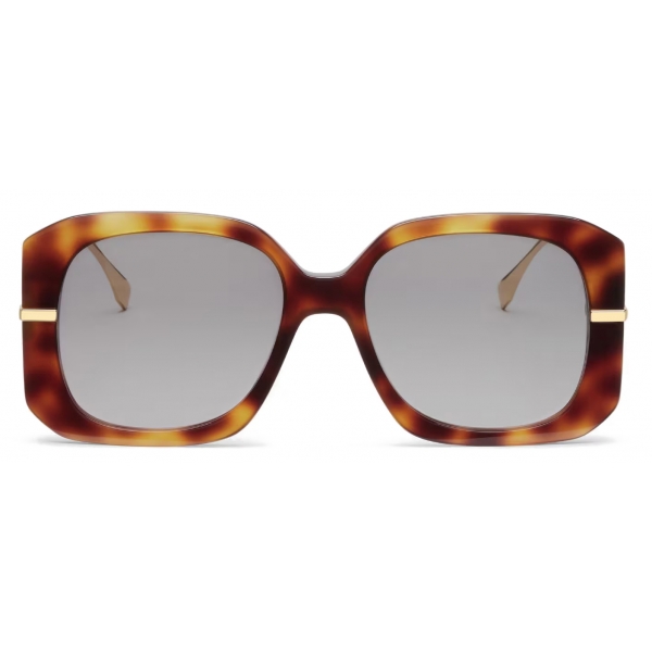 Fendi - Fendigraphy - Square Sunglasses - Havana Gradient Grey - Sunglasses - Fendi Eyewear