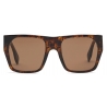 Fendi - Baguette - Oversize Square Sunglasses - Havana Brown - Sunglasses - Fendi Eyewear