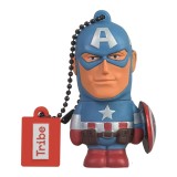 Tribe - Captain America - Marvel - Chiavetta di Memoria USB 16 GB - Pendrive - Archiviazione Dati - Flash Drive
