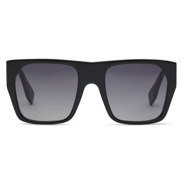 Fendi - Baguette - Occhiali da Sole Squadrata Oversize - Nero Grigio - Occhiali da Sole - Fendi Eyewear