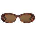 Gucci - Oval Sunglasses - Tortoiseshell Brown - Gucci Eyewear
