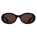Gucci - Oval Sunglasses - Tortoiseshell Brown - Gucci Eyewear