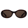Gucci - Occhiale da Sole Ovali - Tartaruga Marrone - Gucci Eyewear