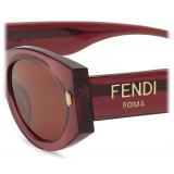 Fendi - Fendi Roma - Oval Sunglasses - Purple - Sunglasses - Fendi Eyewear