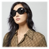 Gucci - Occhiale da Sole Rotondi - Nero Grigio - Gucci Eyewear