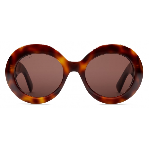 Gucci - Occhiale da Sole Rotondi - Tartaruga Marrone - Gucci Eyewear