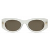 Fendi - Fendi Roma - Occhiali da Sole Ovale - Bianco Marrone - Occhiali da Sole - Fendi Eyewear