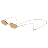 Fendi - Baguette - Occhiali da Sole Ovale - Oro Rosa - Occhiali da Sole - Fendi Eyewear