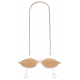 Fendi - Baguette - Oval Sunglasses - Rose Gold - Sunglasses - Fendi Eyewear