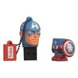 Tribe - Captain America - Marvel - Chiavetta di Memoria USB 8 GB - Pendrive - Archiviazione Dati - Flash Drive