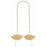 Fendi - Baguette - Oval Sunglasses - Gold - Sunglasses - Fendi Eyewear