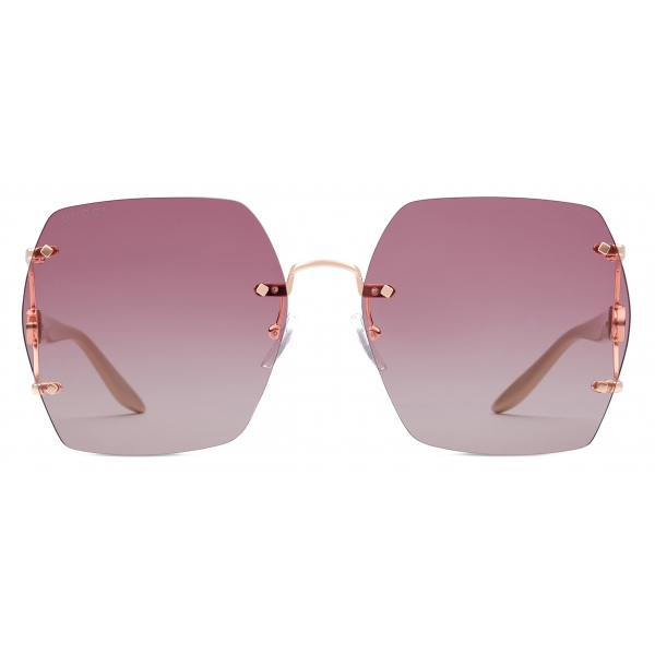 Gucci - Occhiale da Sole Geometrica - Oro Rosa Magenta Sfumate - Gucci Eyewear