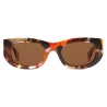 Gucci - Occhiale da Sole Ovali - Tartaruga Arancione Marrone - Gucci Eyewear