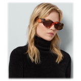 Gucci - Occhiale da Sole Ovali - Tartaruga Arancione Marrone - Gucci Eyewear