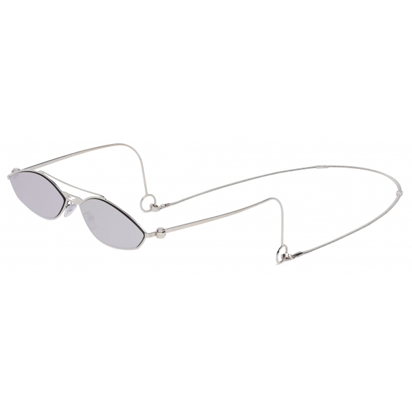 Fendi - Baguette - Occhiali da Sole Ovale - Argento Grigio - Occhiali da Sole - Fendi Eyewear
