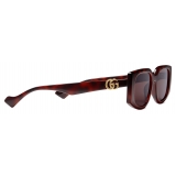 Gucci - Rectangular Sunglasses - Tortoiseshell Brown - Gucci Eyewear