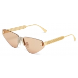 Fendi - Fendi First Crystal Crystal - Cat Eye Sunglasses - Gold Brown - Sunglasses - Fendi Eyewear