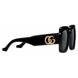 Gucci - Occhiale da Sole Doppia G Quadrati - Nero Grey - Gucci Eyewear
