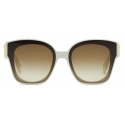 Fendi - Fendi First - Occhiali da Sole Quadrati - Bianco Marrone - Occhiali da Sole - Fendi Eyewear