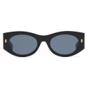 Fendi - Fendi Roma - Occhiali da Sole Ovale - Denim Blu Denim - Occhiali da Sole - Fendi Eyewear