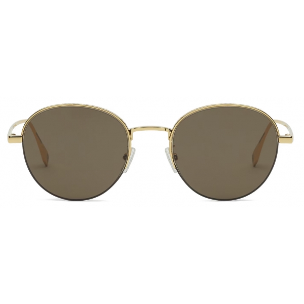 Fendi - Fendi Travel - Round Sunglasses - Gold Brown - Sunglasses - Fendi Eyewear