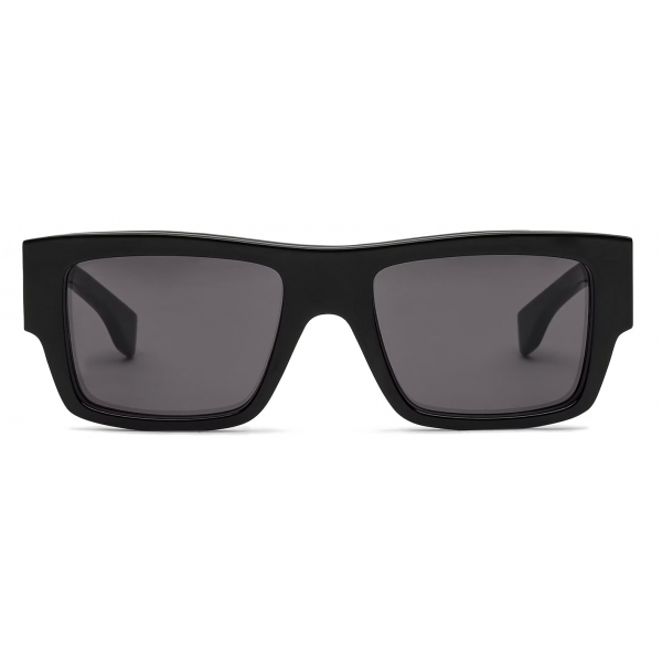 Fendi - Signature - Rectangular Sunglasses - Black Grey 