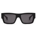 Fendi - Signature - Occhiali da Sole Rettangolare - Nero Grigio - Occhiali da Sole - Fendi Eyewear