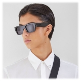 Fendi - Signature - Occhiali da Sole Rettangolare - Nero Grigio - Occhiali da Sole - Fendi Eyewear