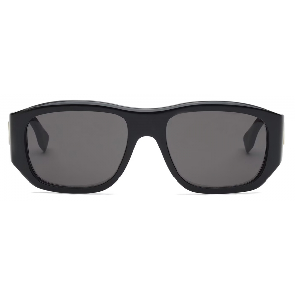 Fendi - FF - Occhiali da Sole Rettangolare - Nero Grigio - Occhiali da Sole - Fendi Eyewear