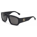Fendi - FF - Rectangular Sunglasses - Black Grey - Sunglasses - Fendi Eyewear