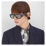 Fendi - FF - Occhiali da Sole Rettangolare - Grigio Scuro - Occhiali da Sole - Fendi Eyewear