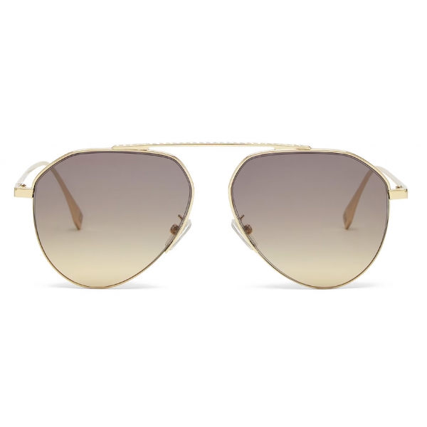 Fendi - Fendi Travel - Square Sunglasses - Gold Brown - Sunglasses - Fendi Eyewear