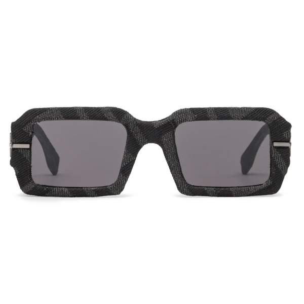 Fendi - Fendigraphy - Rectangular Sunglasses - Black Grey - Sunglasses - Fendi Eyewear