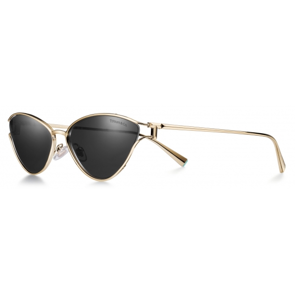 Tiffany & Co. - Cat Eye Sunglasses - Gold Dark Grey - Tiffany T Collection - Tiffany & Co. Eyewear