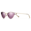 Tiffany & Co. - Occhiale da Sole Cat Eye - Oro Chiaro Viola - Collezione Tiffany T - Tiffany & Co. Eyewear