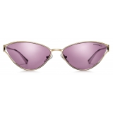 Tiffany & Co. - Occhiale da Sole Cat Eye - Oro Chiaro Viola - Collezione Tiffany T - Tiffany & Co. Eyewear