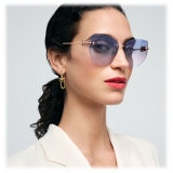 Tiffany & Co. - Occhiale da Sole a Farfalla - Oro Rosa Blu - Collezione Tiffany HardWear - Tiffany & Co. Eyewear