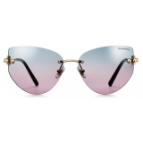 Tiffany & Co. - Butterfly Sunglasses - Pale Gold Gradient Blue Violet - Tiffany HardWear Collection - Tiffany & Co. Eyewear