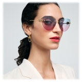 Tiffany & Co. - Occhiale da Sole a Farfalla - Oro Chiaro Blu Viola - Collezione Tiffany HardWear - Tiffany & Co. Eyewear