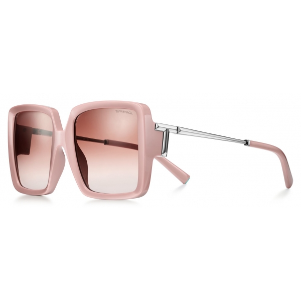 Tiffany & Co. - Occhiale da Sole Quadrati - Rosa - Collezione Tiffany T - Tiffany & Co. Eyewear